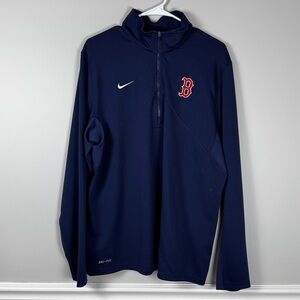 Boston Redsox Nike Dri-Fit Navy Blue Men's Quarter‎ Zip (A1-48)